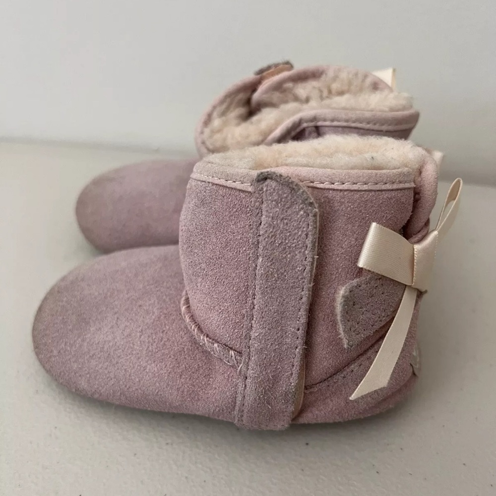 Ugg Boots Baby Infant Pink Jesse Bow, Size 04/05 12-18 Months